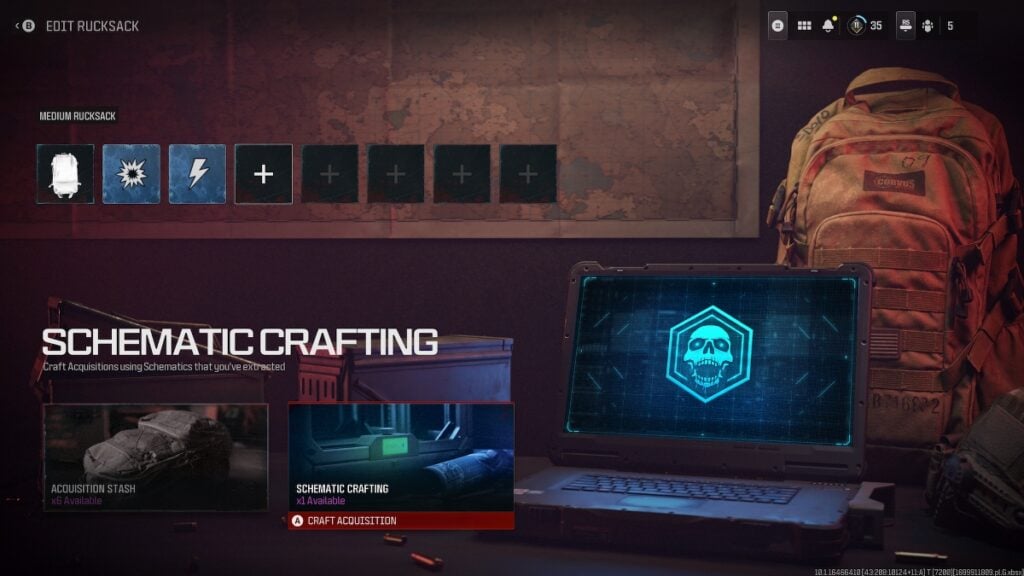 Schematic Crafting Menu MWZ