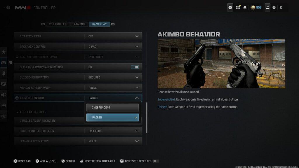 MW3 Akimbo Paired Shot Settings