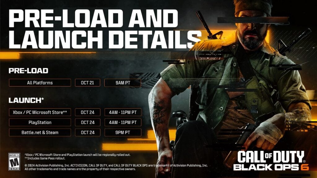 Black Ops 6 Pre-Load and Launch Date