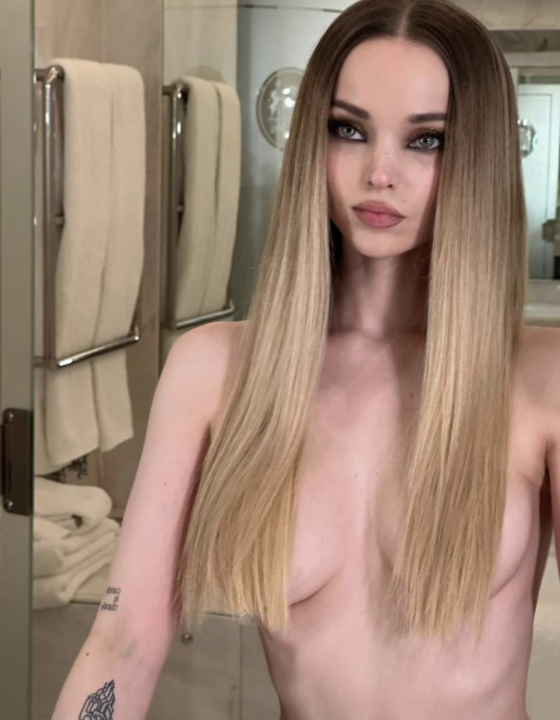 Dove Cameron Pitied Wearing Only Hair In Hotel Bathroom