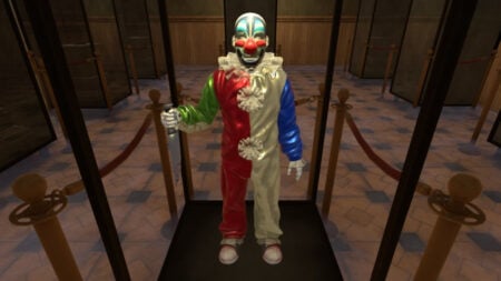 Michael Myers's childhood clown costume in RetroRealms Halloween