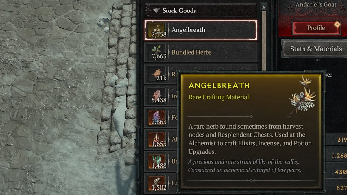 Dónde conseguir Angelbreath en Diablo 4 Temporada 6 (Guía de cultivo de Angelbreath)