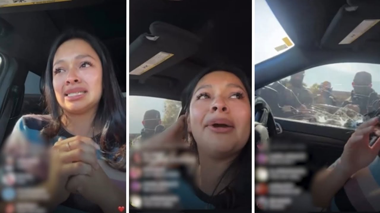 Woman livestreams ICE detainment as agents smash car window in El Monte