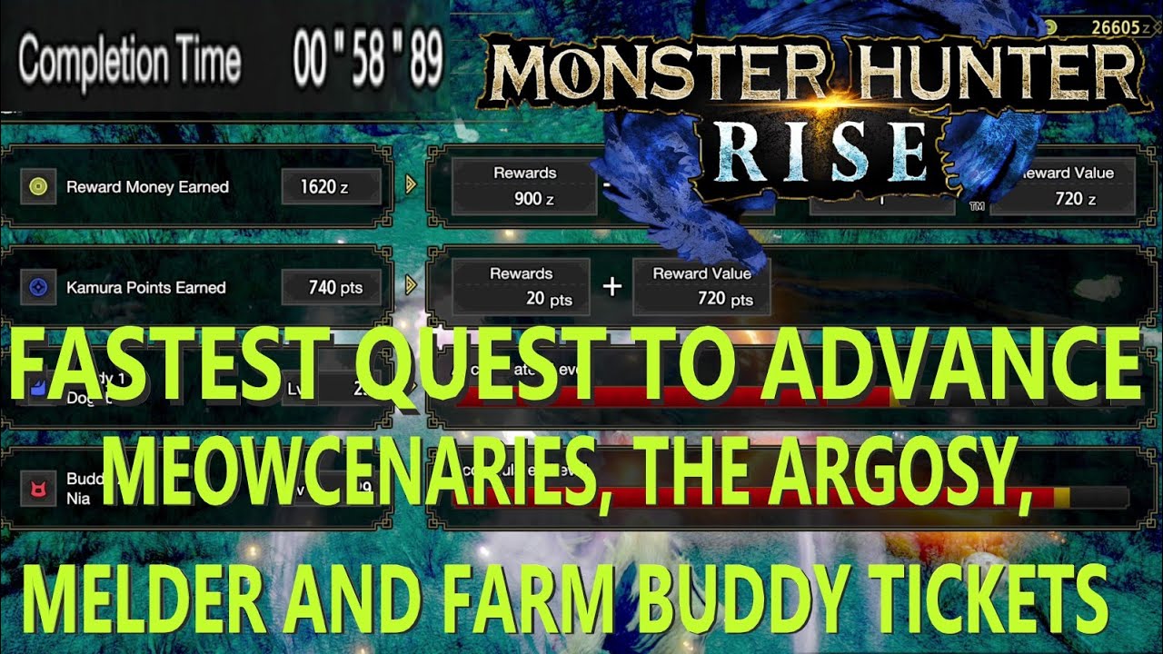 Need Buddy Tickets or Get The Meld Results Faster? The quest to Advance time in MHRise quicker