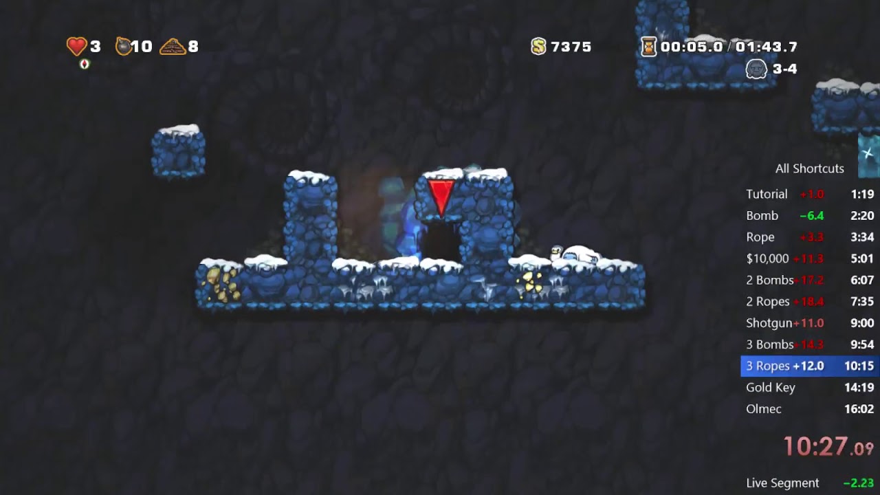 Spelunky HD - 15:51.63 All Shortcuts + Olmec former WR by Kinnijup