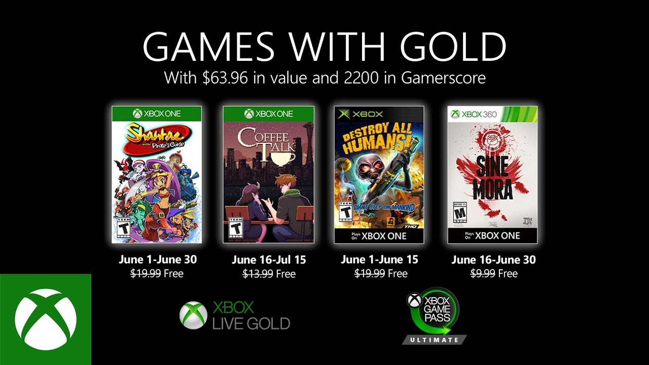 Xbox - June 2020 Games with Gold
