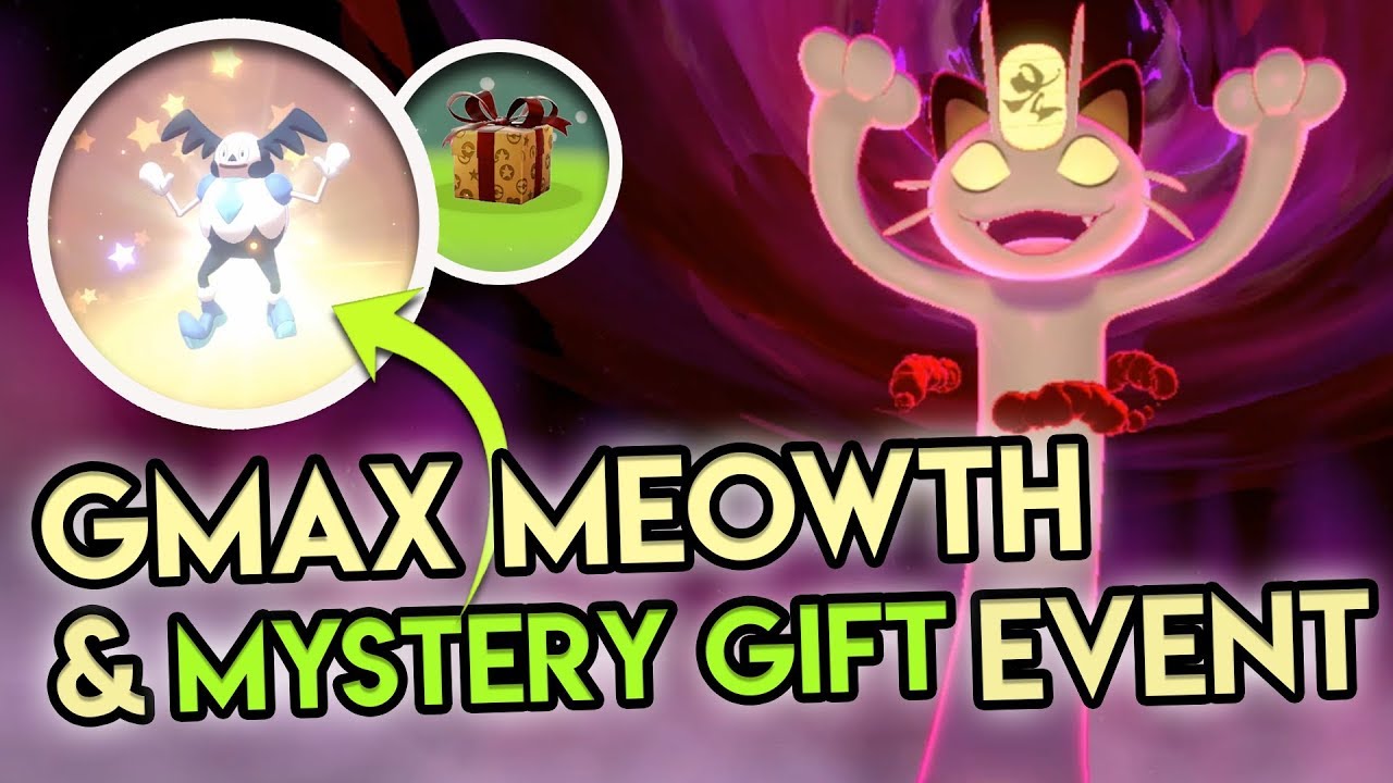 NEW MYSTERY GIFTS & GMAX MEOWTH MAX RAID DEN EVENT UPDATE in Pokemon Sword and Shield