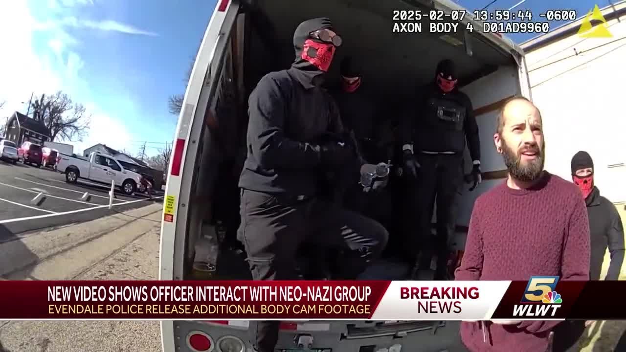 Evendale police release bodycam video showing response to neo-Nazi demonstration