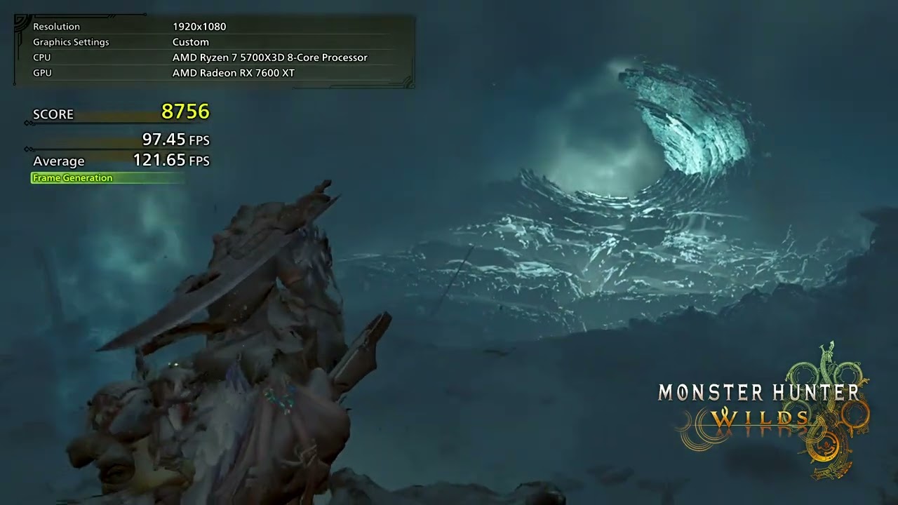 MH Wilds Benchmark - Frame Gen, High