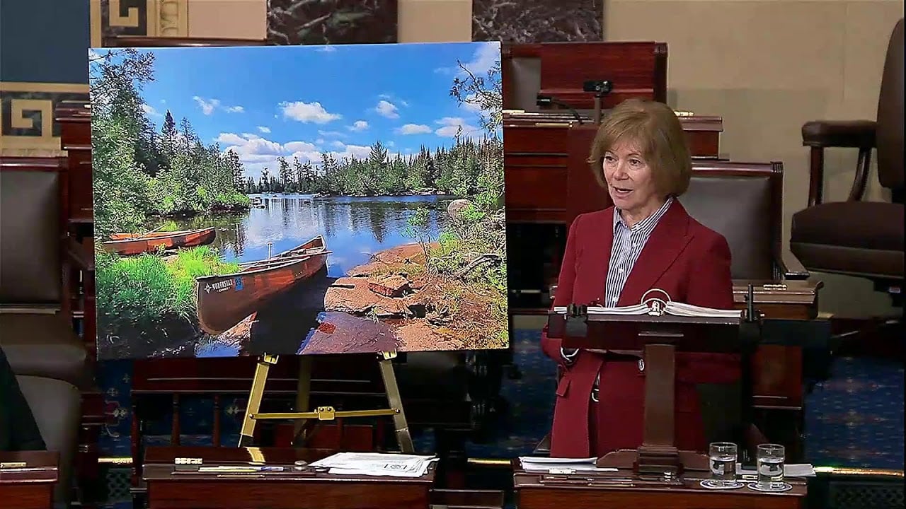 SENATORS HOLD THE FLOOR IN PROTEST OF COPPER-NICKEL MINING NEAR THE BOUNDARY WATERS