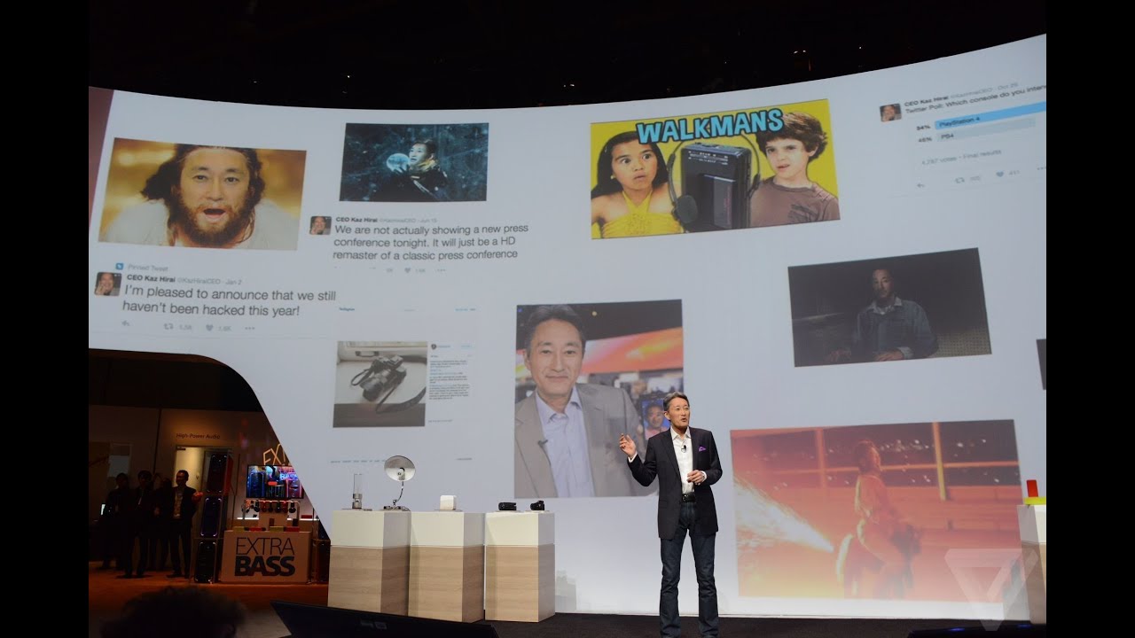Kaz Hirai sees his own Internet Memes CES 2016