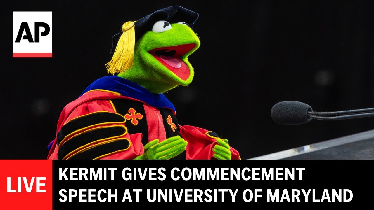LIVE: Kermit the Frog gives commencement speech at University of Maryland