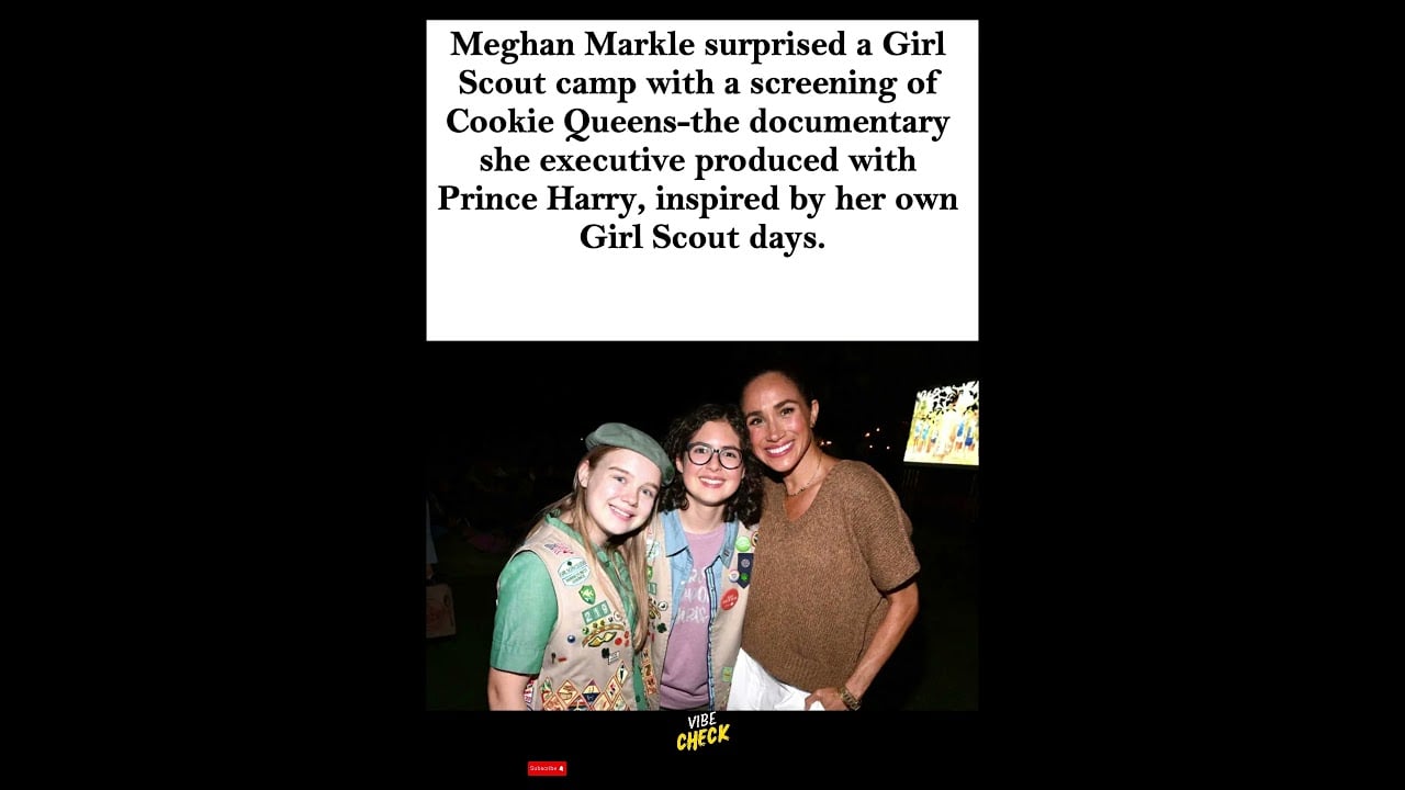 🍪 Meghan Markle Surprises Girl Scout Camp at 'Cookie Queens' Screening #shorts  #meghanmarkle