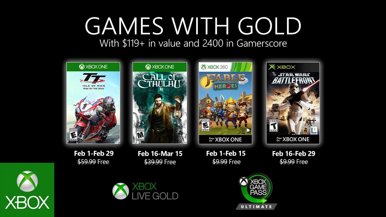 Xbox - February 2020 Games with Gold