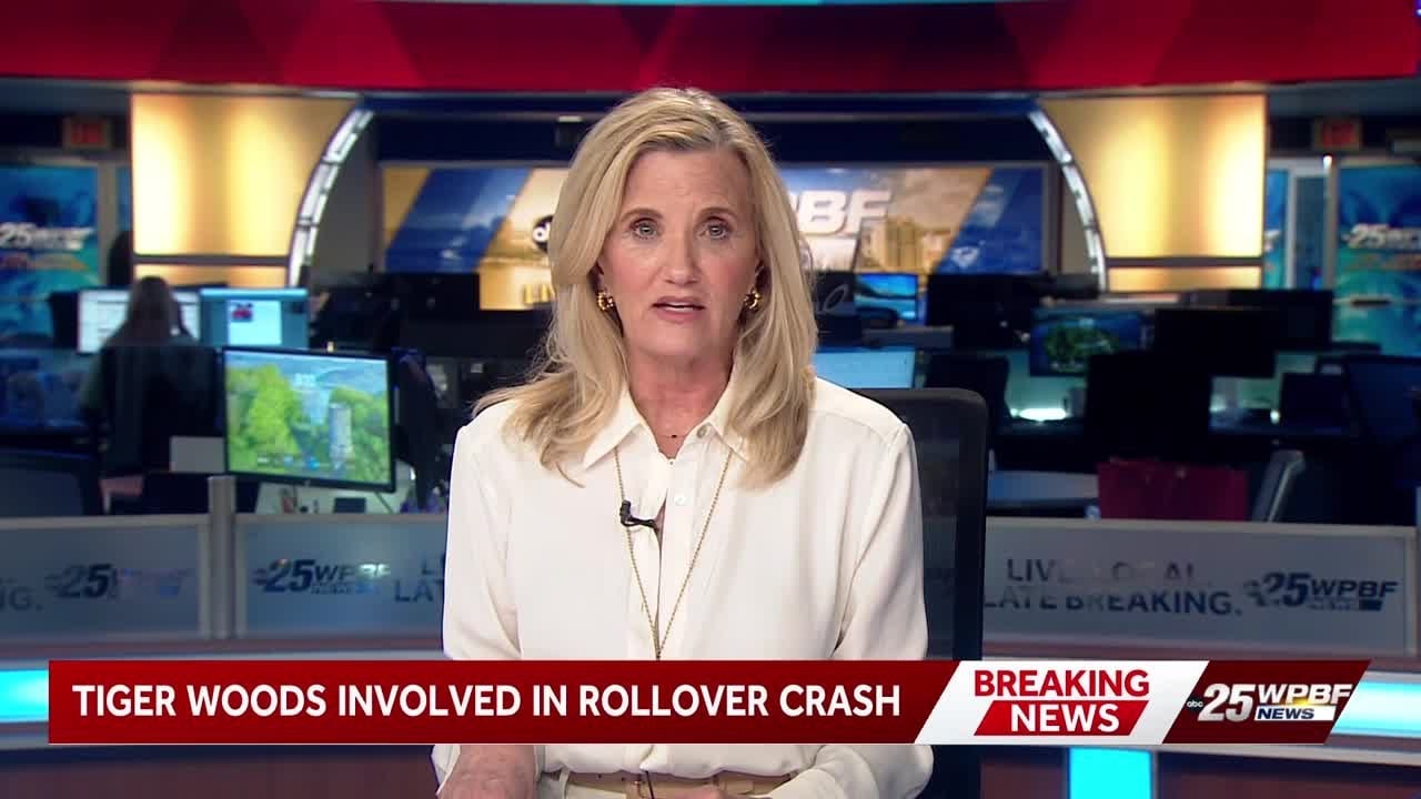 Tiger Woods involved in rollover crash in Florida