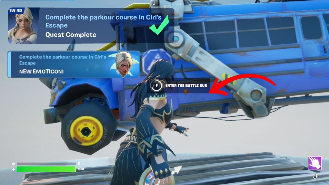 How to EASILY Complete the parkour course in Ciri's Escape Fortnite