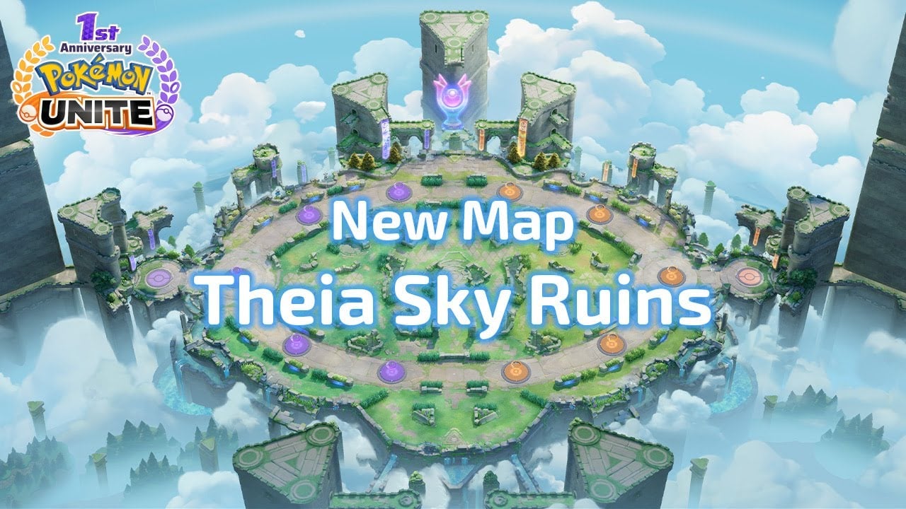 New Stadium Reveal: Theia Sky Ruins | Pokémon UNITE