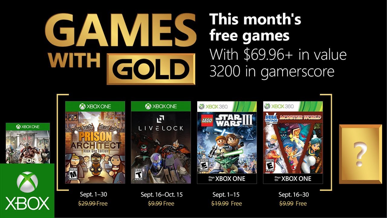 Xbox - September 2018 Games with Gold