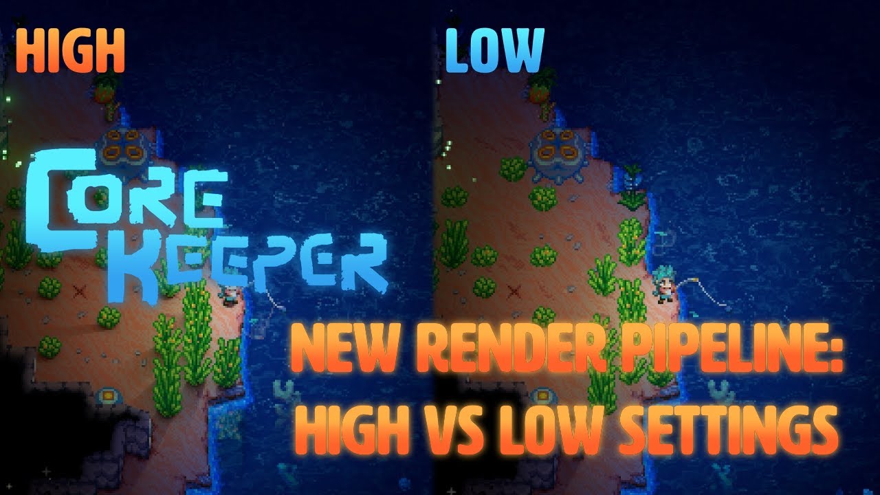 Core Keeper — New Render Pipeline: High vs Low Settings Trailer