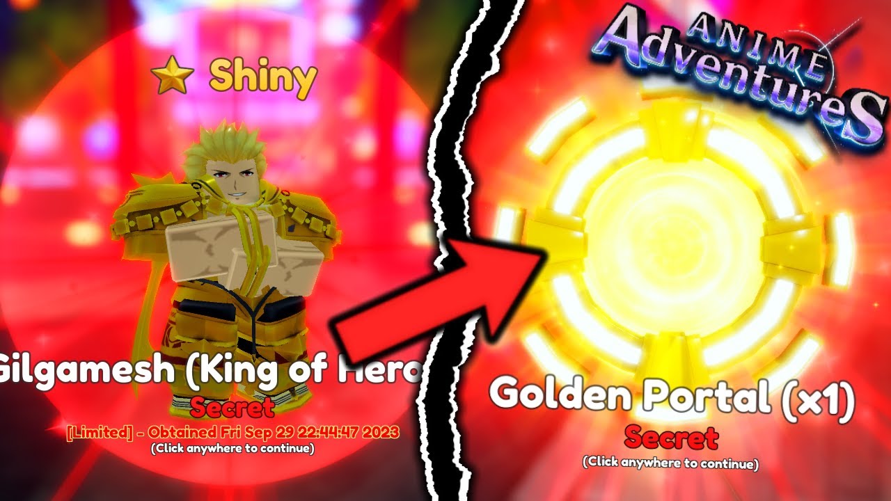 How To Get New Limited Secret Gilgamesh Golden Portal In Anime Adventures Update 17!