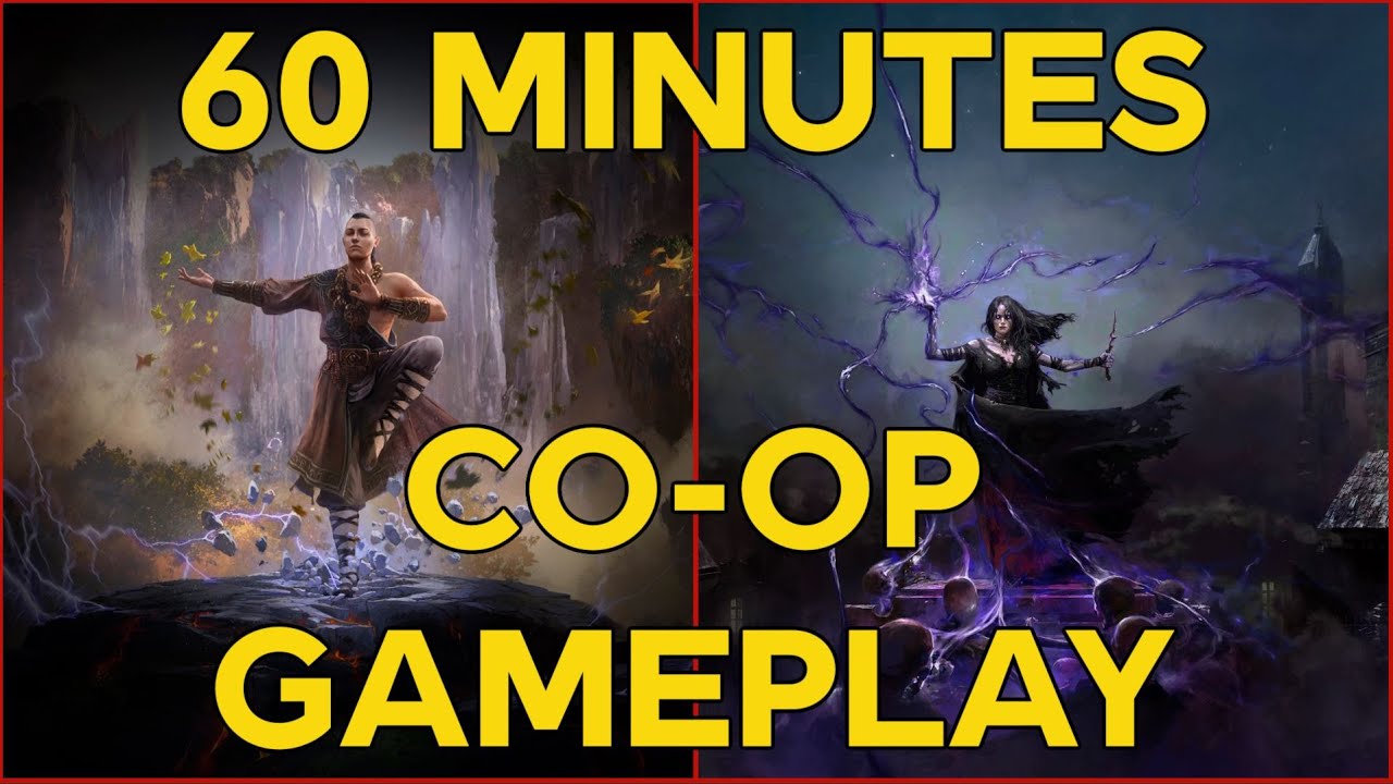 Path of Exile 2 - 60 Minutes Monk + Witch CO-OP No Commentary Gameplay