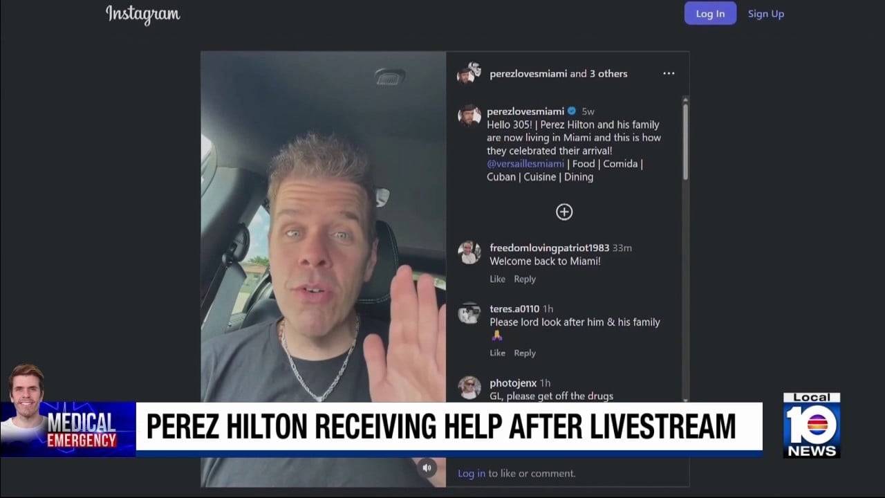 Family of Perez Hilton releases statement after self-harming livestream