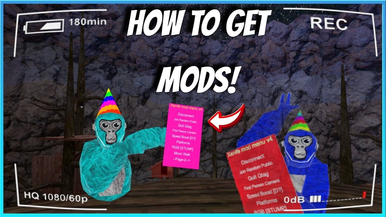 HOW TO GET MODS IN GORILLA TAG!!!! *Working 2023* (STEAM AND QUEST)
