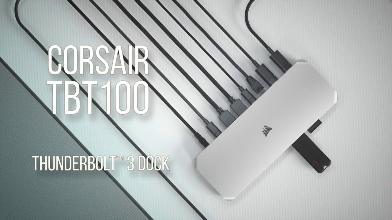CORSAIR TBT100 Thunderbolt 3 Dock - All Your Devices, Just a Cable Away