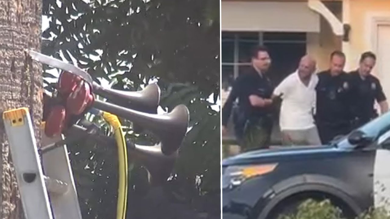 LAPD arrests man who blasted loud horns, alarms from home for months