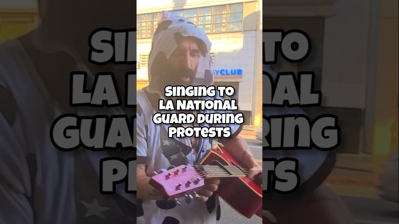 Singing to National Guard during Los Angeles Protests