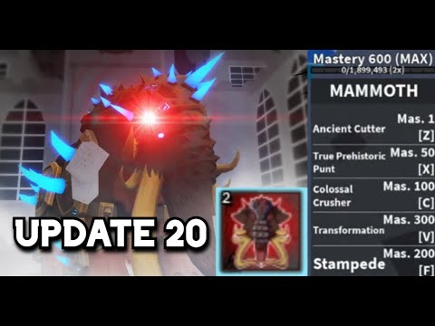 NEW Mammoth Fruit Full Showcase (Update 20 Blox Fruits)