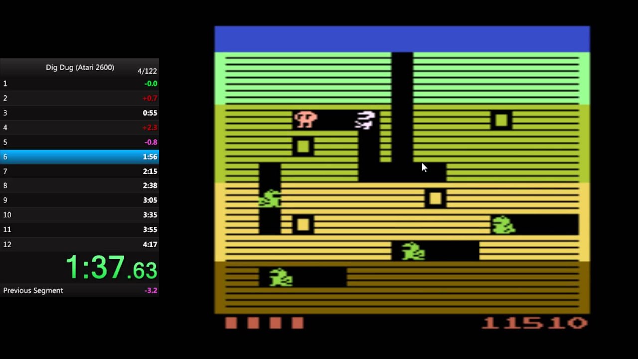 Dig Dug (Atari 2600) 1 Loop Speedrun 4:08