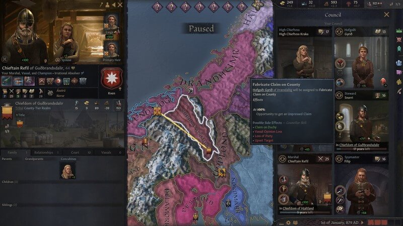 crusader kings 2 fabricate claim