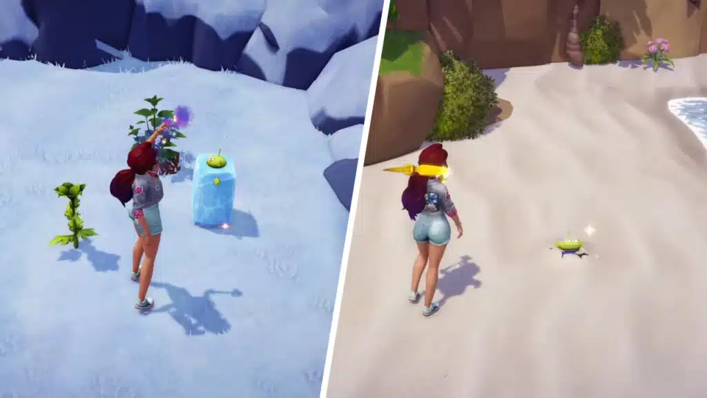 Finding Wanted Aliens in Disney Dreamlight Valley In Frosted Heights and Dazzle Beach