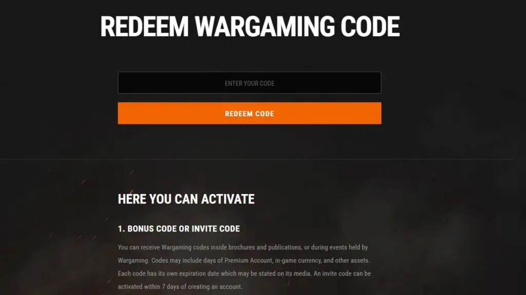 World of Tanks Codes