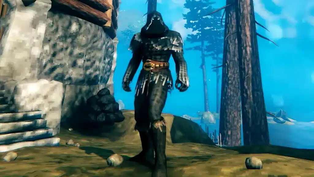 Player Character Wearing the Fenris Armor Set in Valheim