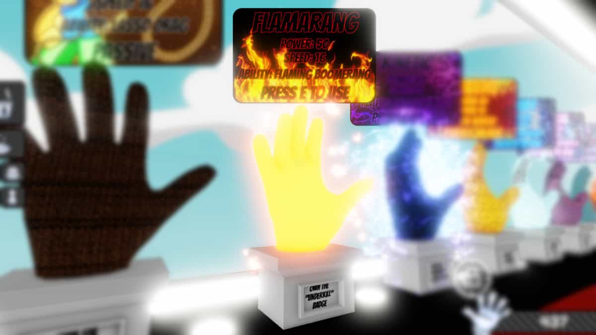 Roblox How To Get Flamarang Glove And Underkill Badge in Slap Battles