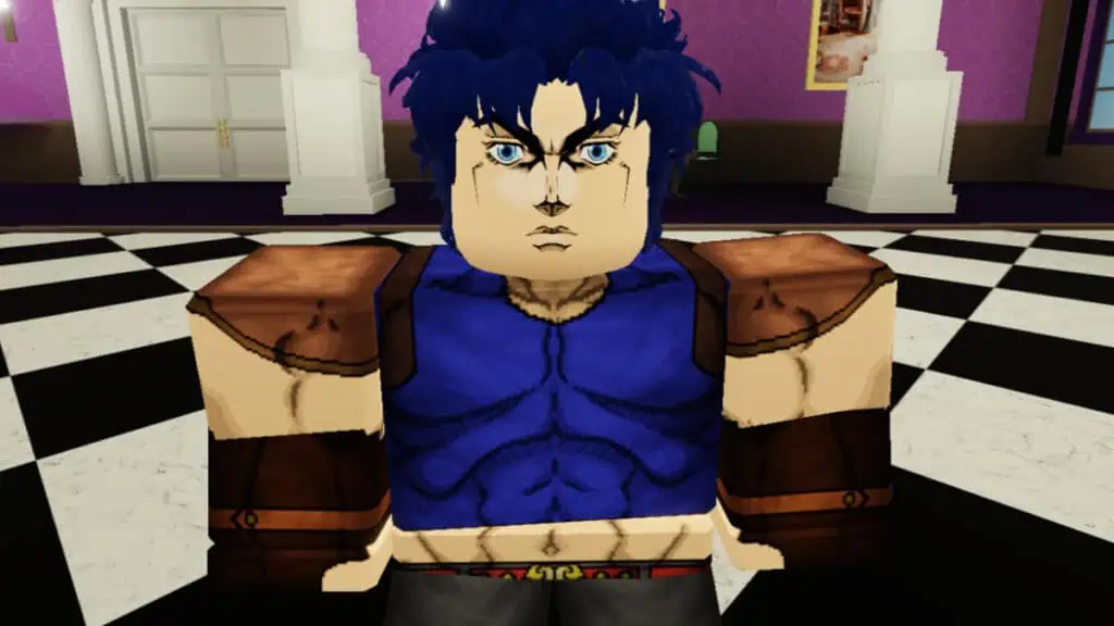 A close-up of Joestar from World of Stands Roblox