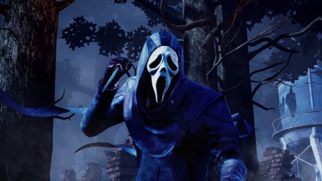 Ghost Face stalks a survivor in Dead by Daylight