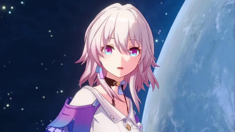Can You Skip Cutscenes in Honkai Star Rail? March 7th looking surprised in Honkai Star Rail
