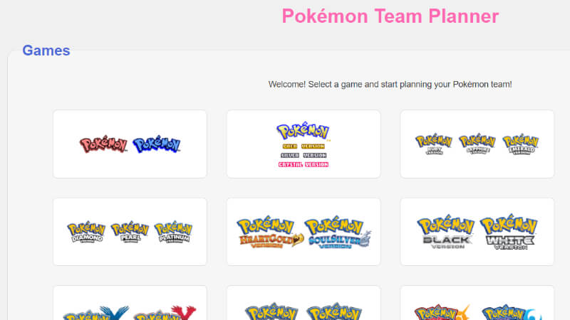 Pokémon Team Planner