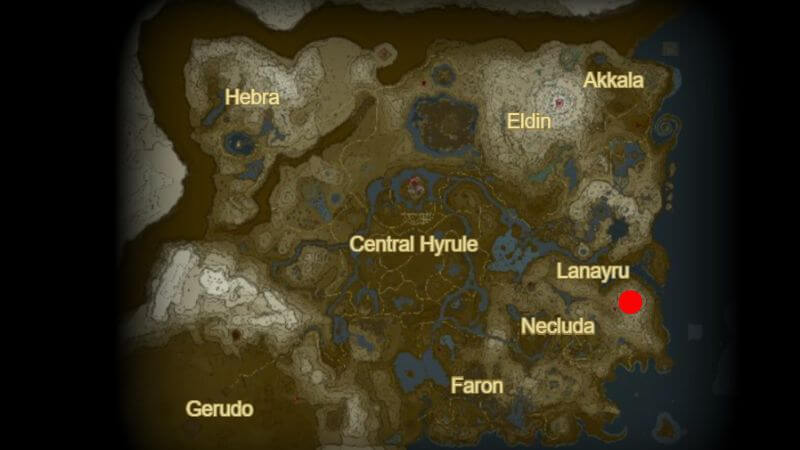 Shard of Naydra's Fang in Zelda Tears of the Kingdom Map Location