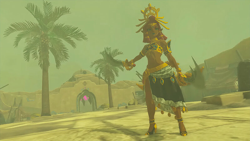 Preparing for Battle in the Riju of Gerudo Town Quest in Tears of the Kingdom