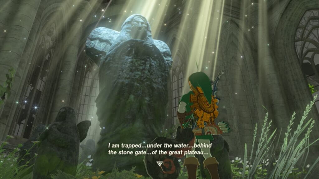 I am trapped under the water puzzle solution in Tears of the Kingdom.