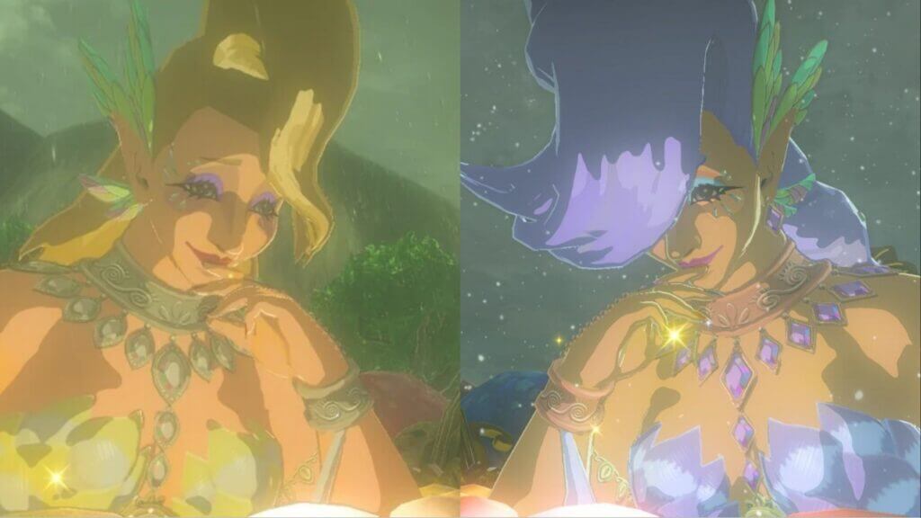 Two of the fairies from the Great Fairy Fountains in Tears of the Kingdom.