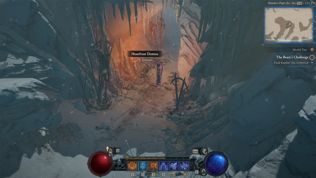 How to Complete Hoarfrost Demise Dungeon in Diablo 4 Entrance to the Hoarfrost Demise Dungeon in Diablo 4