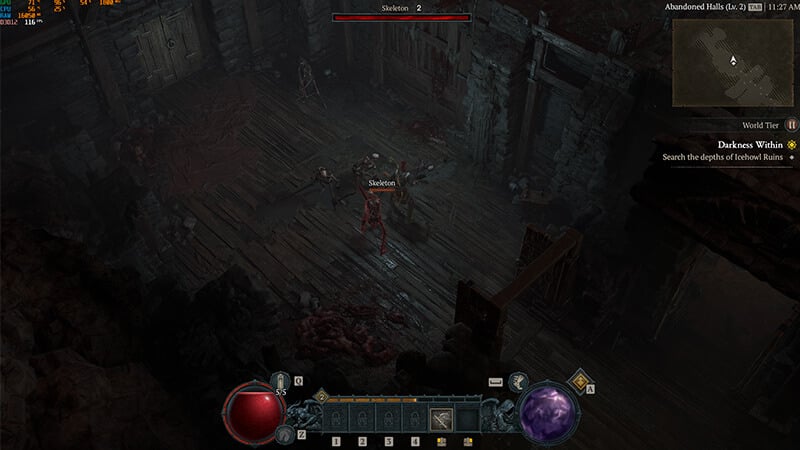 Skeletons in Diablo 4 Icehowl Ruins