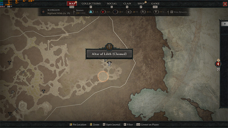 Highland Wilds second Dead Forest Altar of Lilith 