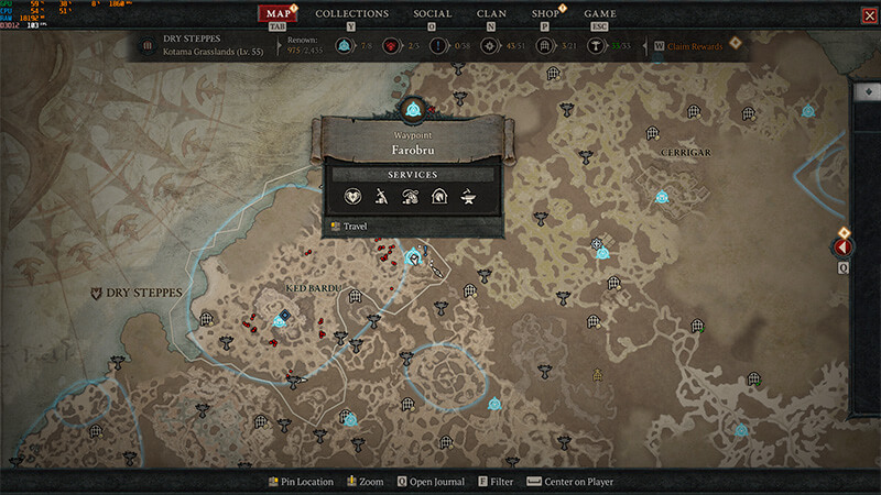 Farobru Waypoint Map