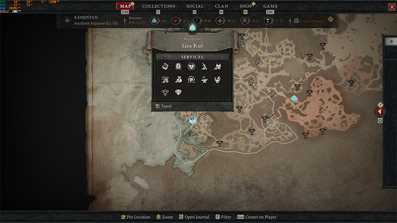 Gea Kul Waypoint Map